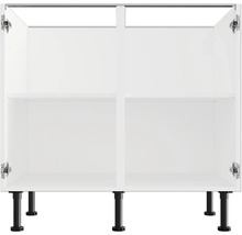 Spodní skříňka se dvěma otevřenými dvířky a policí