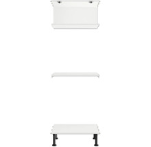 Sestava koupelnového nábytku skládající se ze spodní skříňky, umyvadla a police