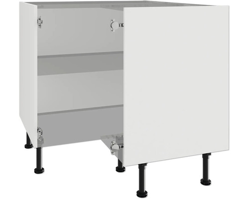 Korpus boční paket PICCANTE Smart 90 x 55,5 x 87 cm soft bílá matný Spodní skříňka s otevřenými dvířky a policemi