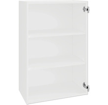 Bílá závěsná skříňka se třemi přihrádkami pro montáž na stěnu