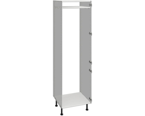 Korpus vysoké skříňky PICCANTE Smart 60 x 55,5 x 211,8 cm soft bílá matný Korpus šatní skříně s policí a nožičkami