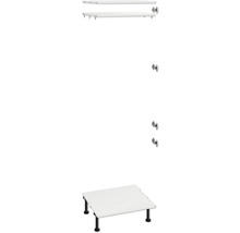 Police s konzolami a stolovou podnoží pro regálový systém