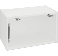 Bílá závěsná skříňka s vnitřním kováním