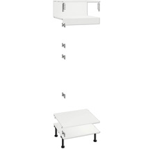 Závěsná lišta skříně s montážními prvky pro závěsné skříně