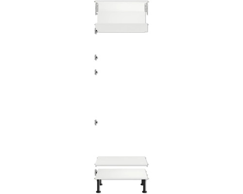 Kuchyňská spodní skříňka s nožičkami a policemi