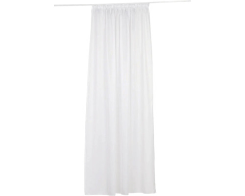 Bílý sprchový závěs s řasicí páskou