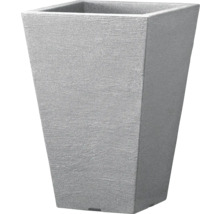 Šedý květináč čtvercového tvaru