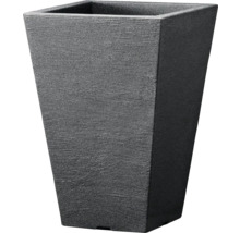 Šedý, čtvercový květináč