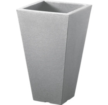 Šedý, kónický květináč