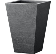 Šedý, čtvercový květináč