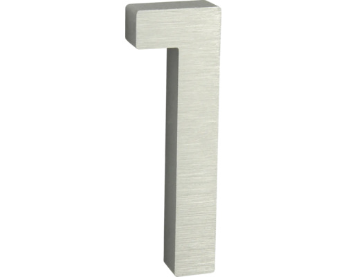 Hliníkové číslo 1 v „3D“ provedení RN.100LV.1.AL.STR Číslo domu jedna z kovu