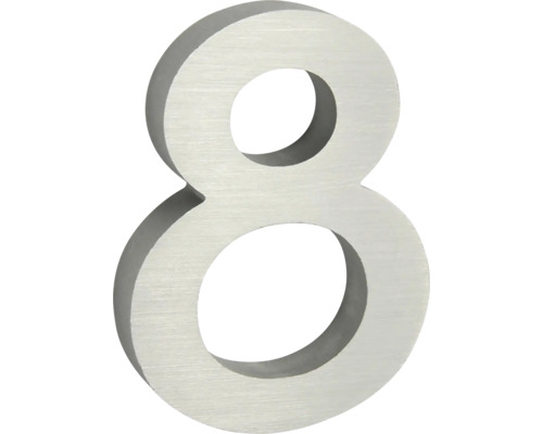 Číslo domu 8 z nerezové oceli