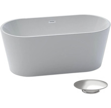 Volně stojící vana s přepadem a vypouštěcí armaturou