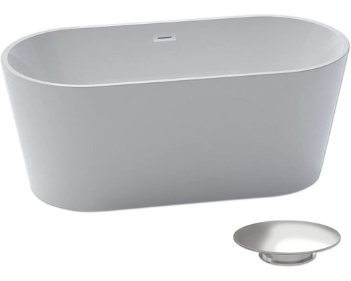 Volně stojící vana s přepadem a vypouštěcí armaturou