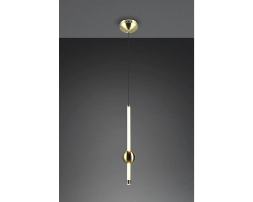 Závěsná lampa s tyčovým tvarem a koulí