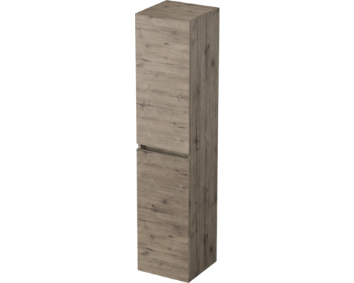 Skříňka vysoká DAXX dub wellington 35 x 160 x 35 cm DA SV 35 2D P D370 Vysoká koupelnová skříňka s dřevěným dekorem a jedněmi dvířky