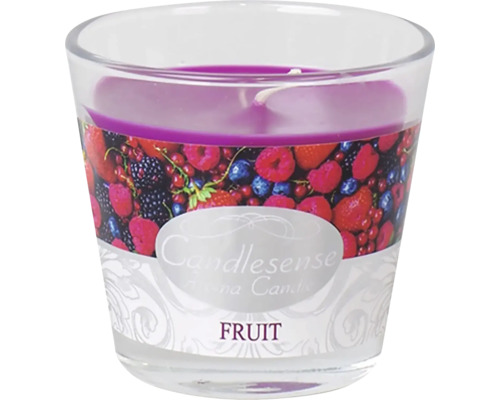 Vonná svíčka ve skle s ovocnou vůní