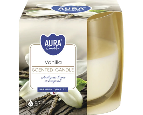 Vonné svíčky Aura Vanilla ve skle