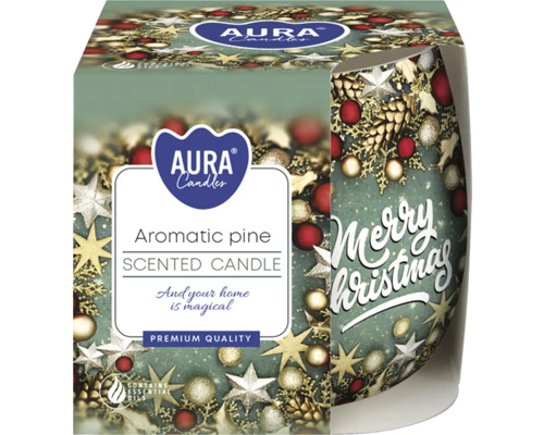Aura Candles vonná svíčka Aromatic Pine v balení