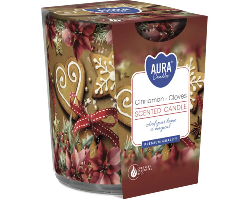 Aura Candles vonná svíčka skořice a hřebíček