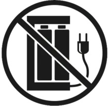 Symbol: Nepřipojovat k elektrické síti