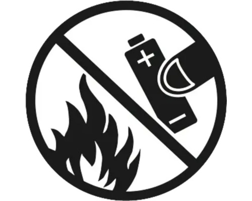 Symbol: Nevhazujte baterie do ohně