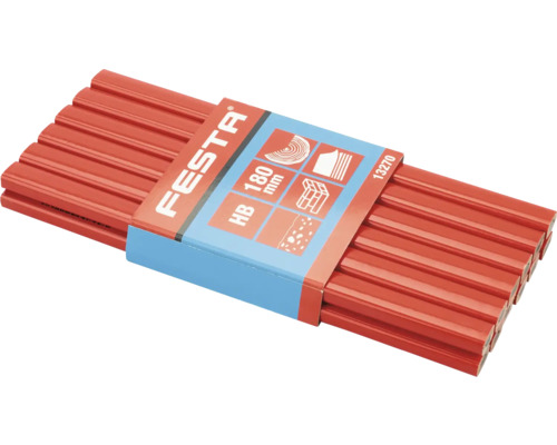 Balení tesařských tužek značky Festa, HB, délka 180 mm