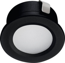 Černé LED vestavné svítidlo s upevňovací pružinou