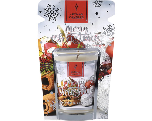 Vonná svíčka Artman Candles ve skle s vánočním motivem
