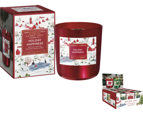 Vonná svíčka Holiday Happiness s dobou hoření 35 hodin