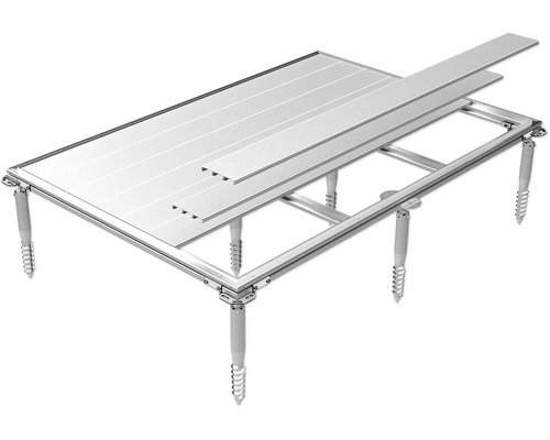 Stůl se šroubovacími nohami a stolovými deskami