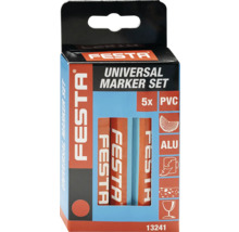 Sada univerzálních fixů Festa, 5 kusů, vhodné pro PVC a hliník