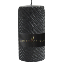 Černá spirálová svíčka s logem Artman Candles