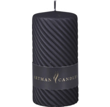 Žebrovaná sloupová svíčka s logem Artman Candles