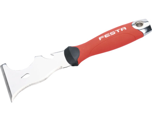 Špachtle FESTA nerez 9v1 gumová ručka šířka 76 mm Škrabka Festa s víceúčelovou čepelí a ergonomickou rukojetí