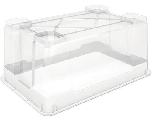Průhledný plastový úložný box s víkem