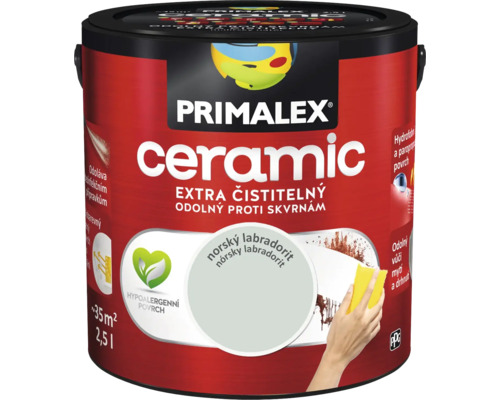 Barva na zeď Primalex Ceramic Norský labradorit zelená 2,5 l Kbelík keramické barvy značky Primalex, extra omyvatelný a odolný proti skvrnám