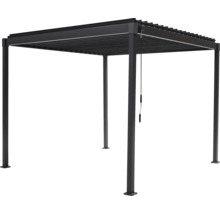 Pergola s lamelovou střechou a čtyřmi sloupky
