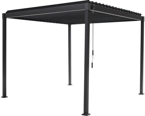 Pergola s lamelovou střechou a čtyřmi sloupky