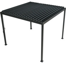 Volně stojící kovová pergola s lamelovou střechou