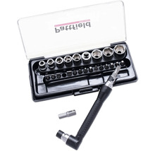 Sada nástrčných klíčů s nástavci a šroubovacími bity v plastovém boxu