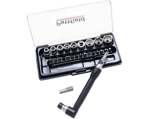 Sada nástrčných klíčů s nástavci a šroubovacími bity v plastovém boxu