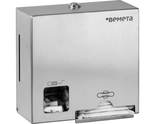 Zásobník Bemeta na tampony a vložky, šedá 101403275 Zásobník Vemeta pro dámské hygienické potřeby z nerezové oceli
