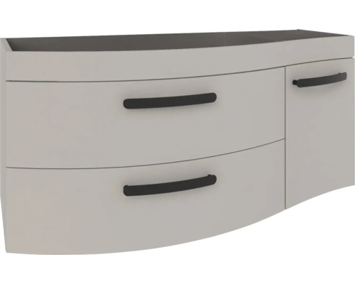 Koupelnová skříňka pod umyvadlo Devo Vena 2.0 levá šedá 110 x 50 x 42 cm VE2-SU1D2SL-1-F118L09 Skříňka se dvěma zásuvkami a jedněmi dvířky