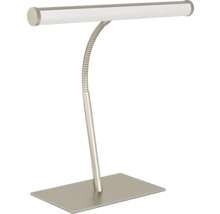 Stolní lampa s flexibilním ramenem a obdélníkovou základnou