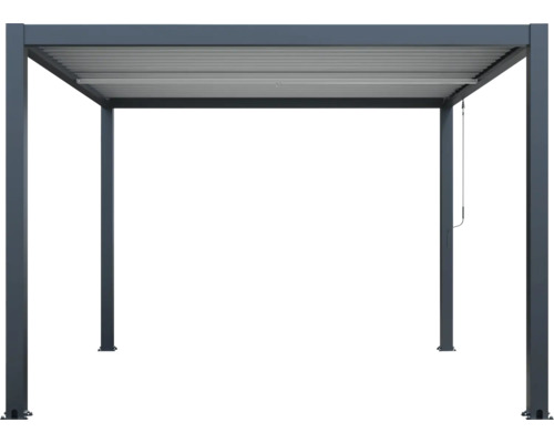 Pergola s lamelovou střechou a čtyřmi sloupky