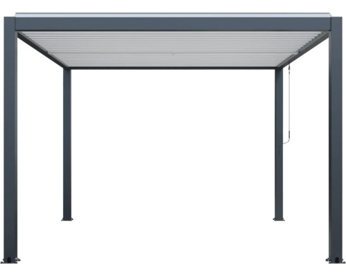 Volně stojící zastřešení terasy s lamelovou střechou