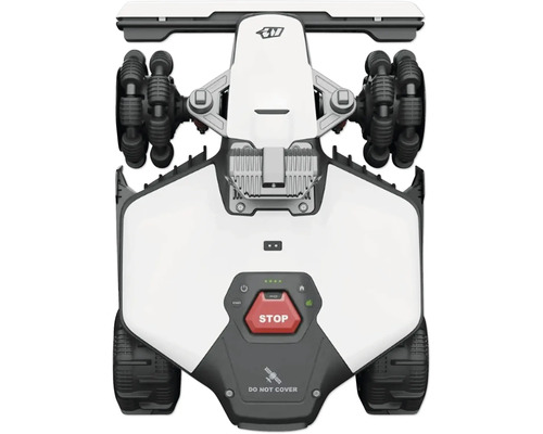 Pohled shora na robotickou sekačku