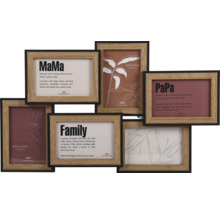 Vícečetný fotorámeček pro fotografie s nápisy Máma, Táta a Rodina