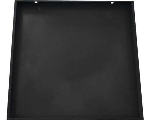 Černá kovová miska pod květináč